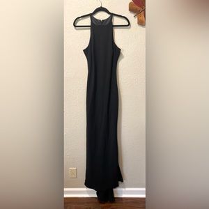 Calvin Klein Long Black Special Occasion Gown with train, Size 6